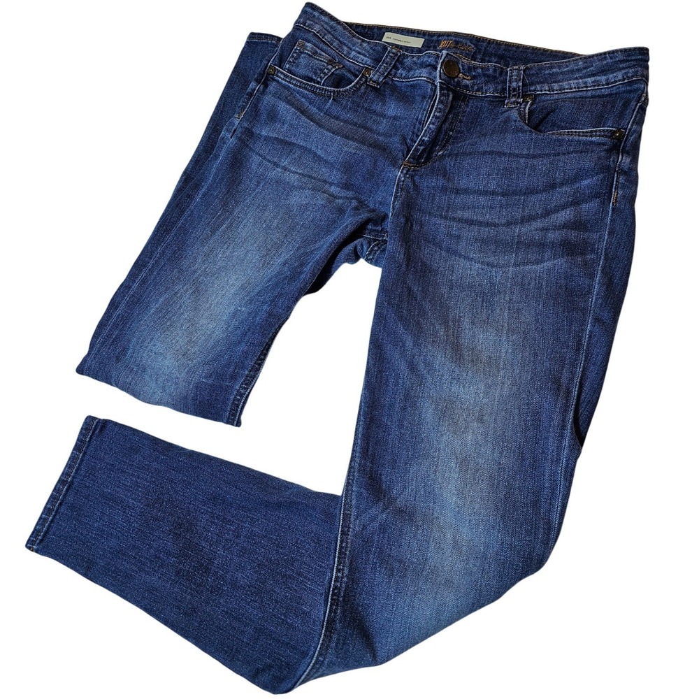 Kut from the Kloth Mia Toothpick Skinny Jeans Medium Wash Blue Denim Womens 10